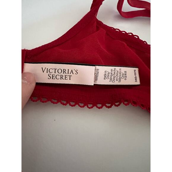Victoria's Secret Women's Dream Angels Push Up Bra without Padding Red Size 34D - Picture 7 of 13